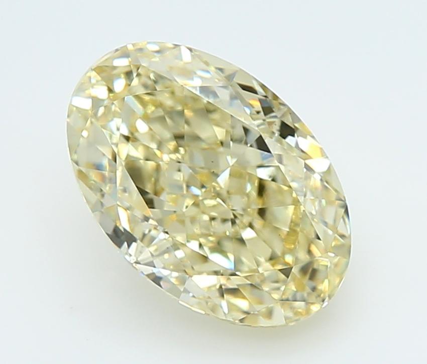 3.05 Ct. Fancy Light  Yellow Oval Lab Grown Diamond