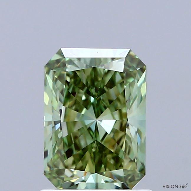 1.28 Ct. Fancy Intense Green Radiant Lab Grown Diamond
