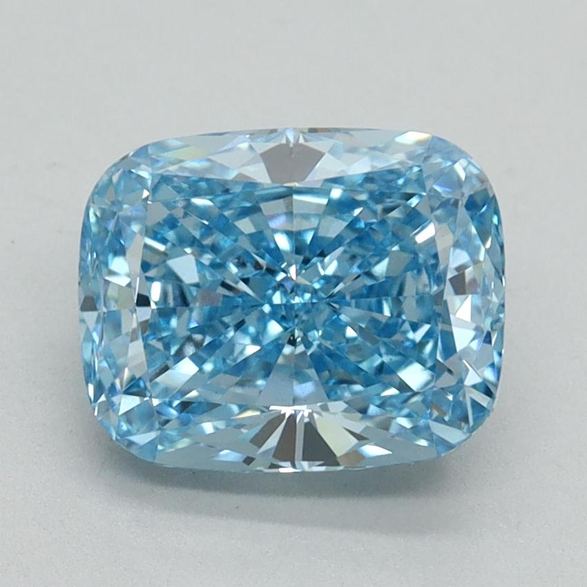 2.08 Ct. Fancy Vivid Blue Cushion Lab Grown Diamond