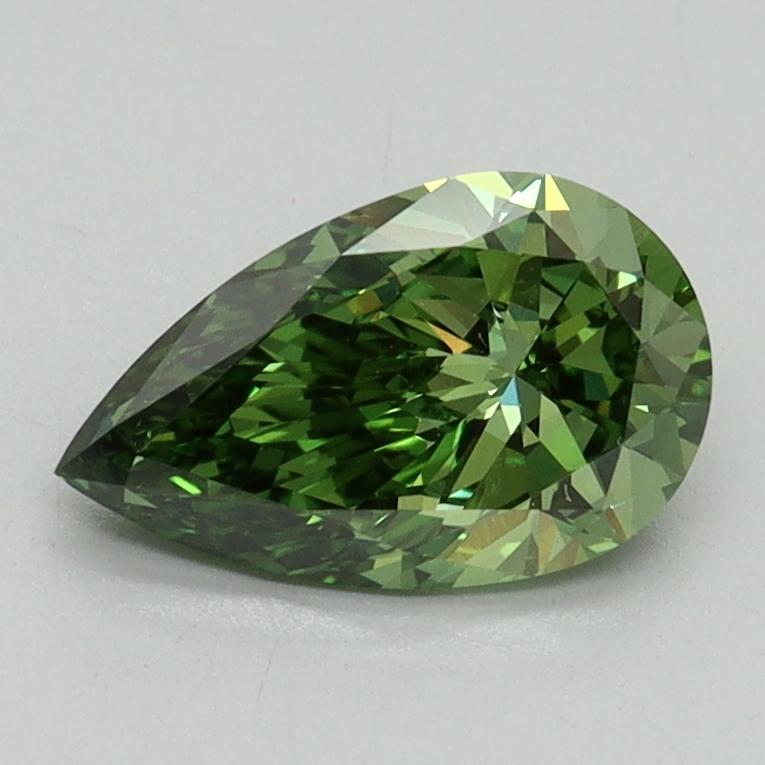 1.01 Ct. Fancy Vivid Green Pear Lab Grown Diamond