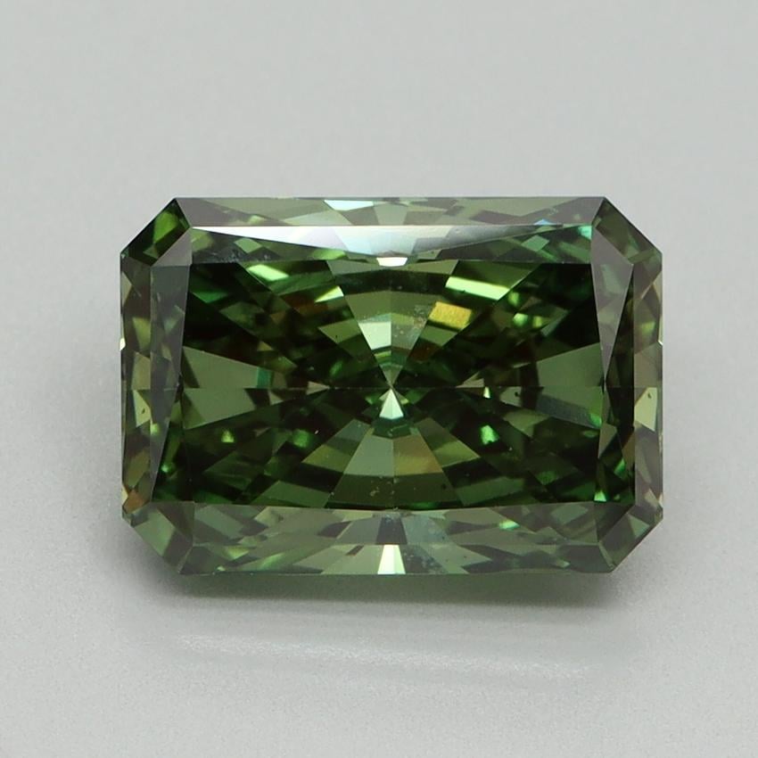 3.05 Ct. Fancy Vivid Green Radiant Lab Grown Diamond