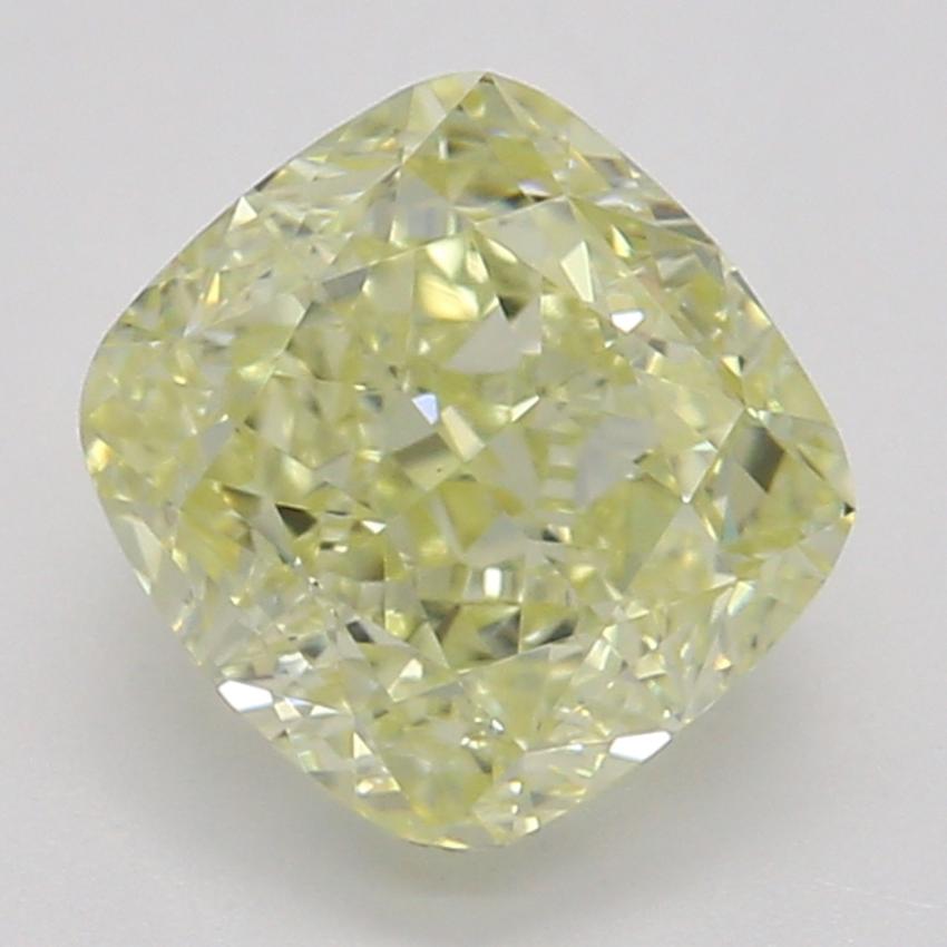 0.91 Ct. Fancy Light Yellow Cushion Diamond