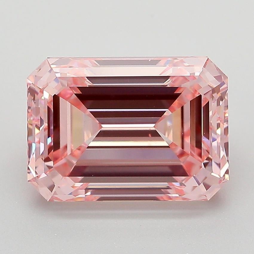 4.51 Ct. Fancy Intense  Pink Emerald Lab Grown Diamond
