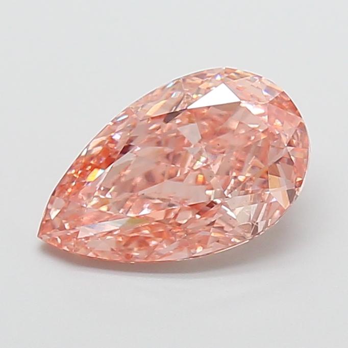 2.89 Ct. Fancy Vivid  Pink Pear Lab Grown Diamond