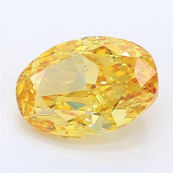 2.00 Ct. Fancy Vivid Yellow Oval Lab Grown Diamond