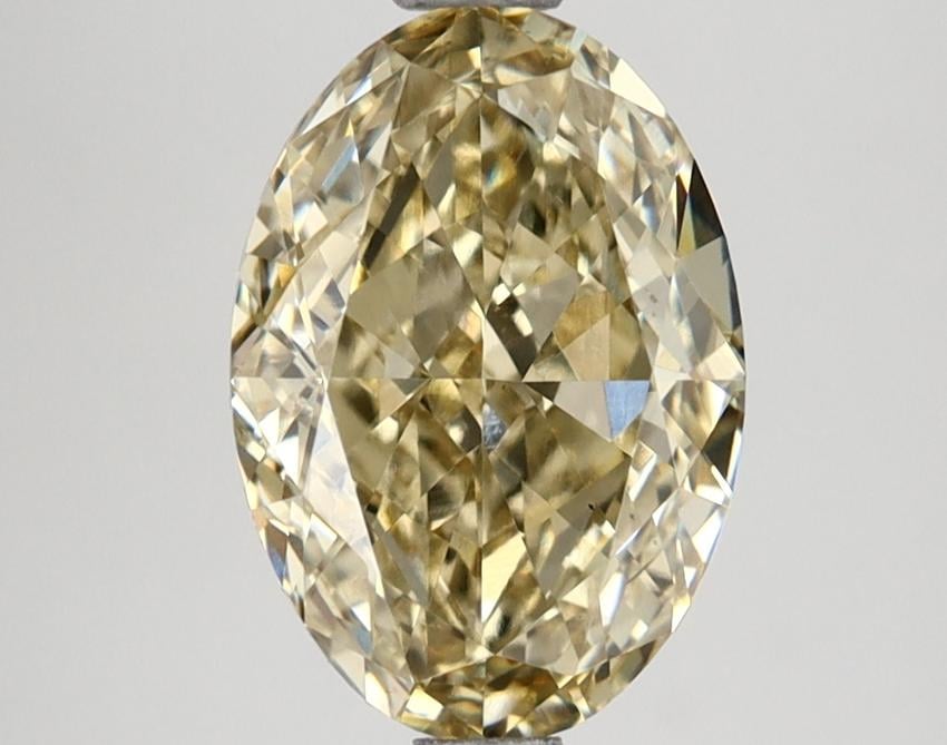 2.64 Ct. Fancy Greyish Yellow Oval Lab Grown Diamond