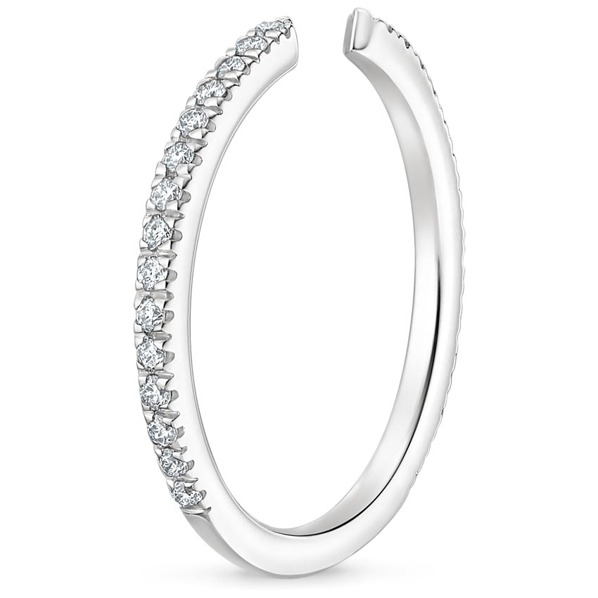 18K White Gold Luxe Sia Diamond Open Ring (1/5 ct. tw.), large side view