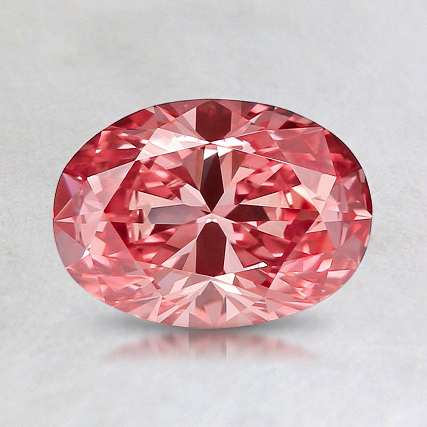 0.90 ct. Lab Created Fancy Vivid Pink Oval Diamond | DLCP0.9OVFVPVS1_V