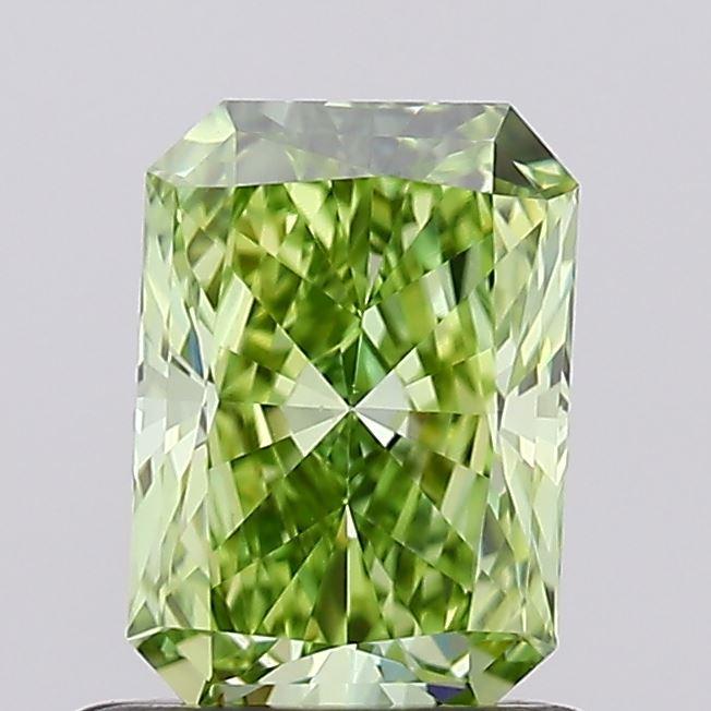 0.73 Ct. Fancy Vivid Green Radiant Lab Grown Diamond