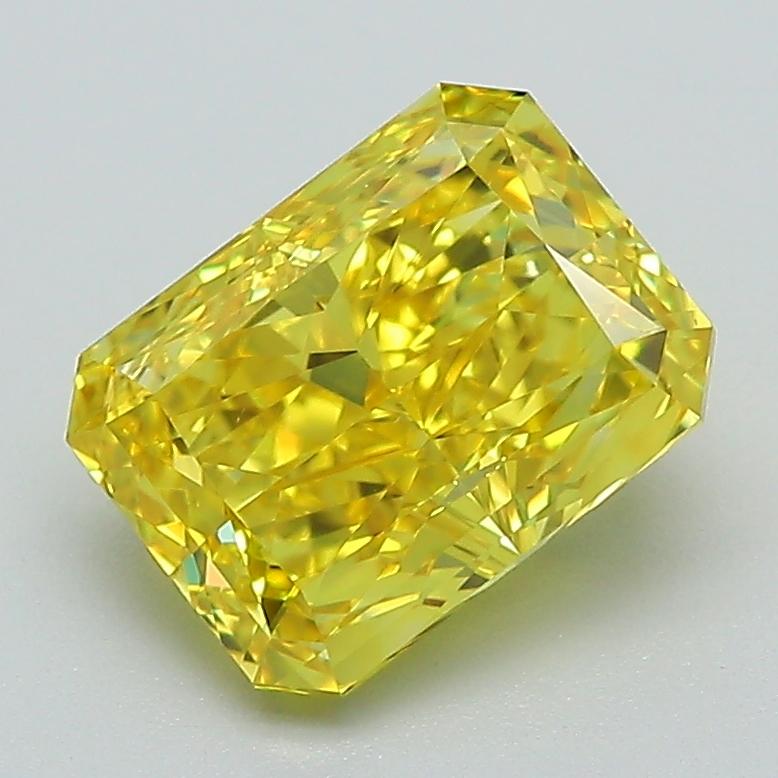 2.21 Ct. Fancy Vivid Yellow Radiant Lab Grown Diamond