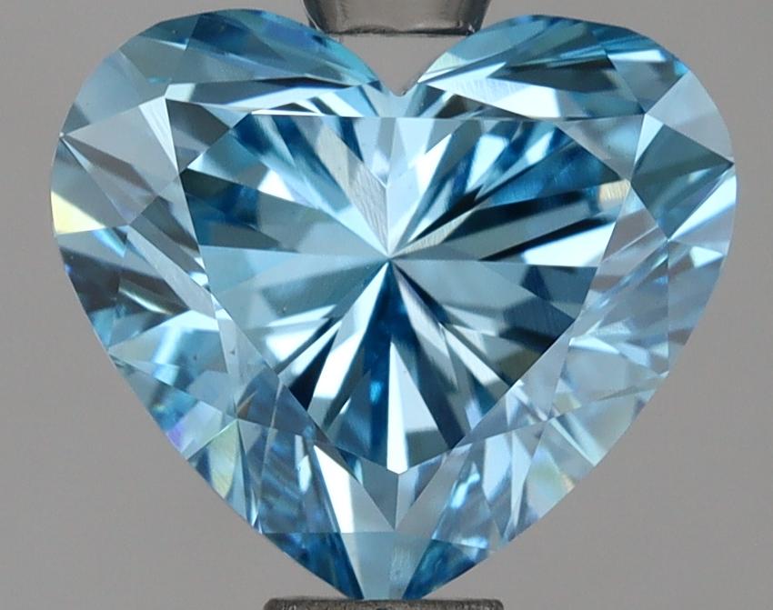2.02 Ct. Fancy Vivid Blue Heart Lab Grown Diamond