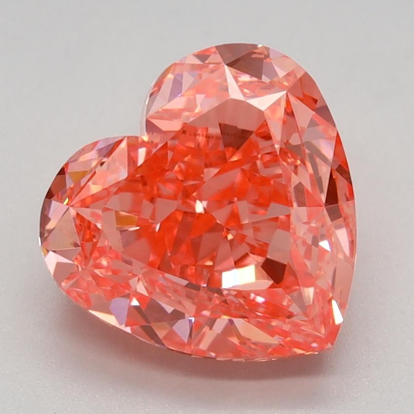 2.83 Ct. Fancy Vivid Pink Heart Lab Grown Diamond