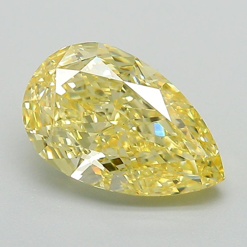 2.27 Ct. Fancy Vivid Yellow Pear Lab Grown Diamond