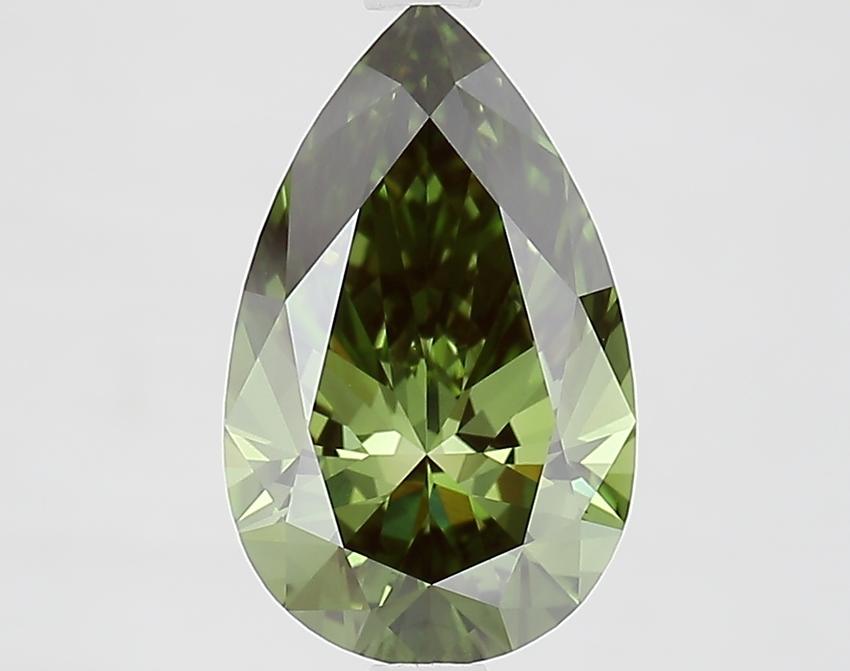 2.33 Ct. Fancy Vivid Green Pear Lab Grown Diamond