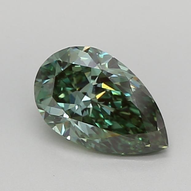 1.18 Ct. Fancy Vivid  Green Pear Lab Grown Diamond