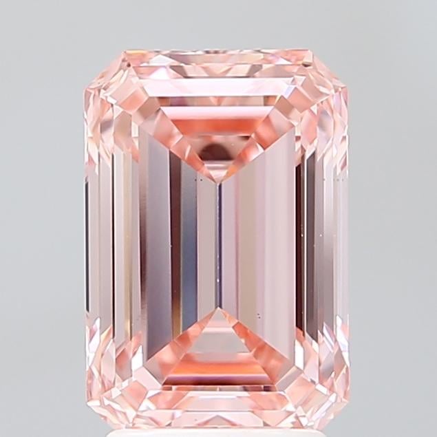 3.09 Ct. Fancy Intense Pink Emerald Lab Grown Diamond