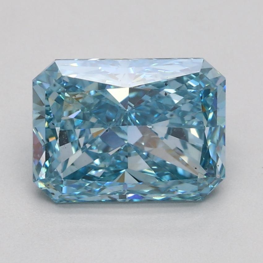1.55 Ct. Fancy Vivid Blue Radiant Lab Grown Diamond
