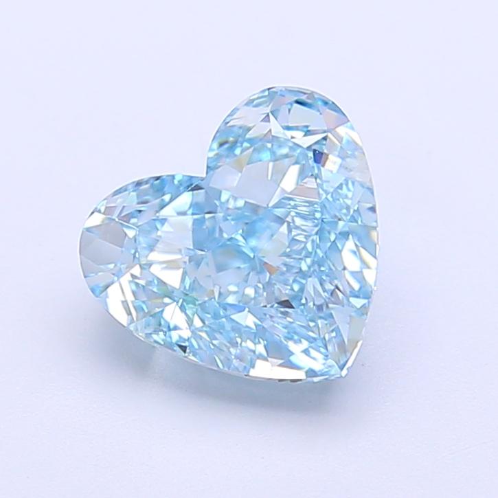 1.88 Ct. Fancy Vivid Blue Heart Lab Grown Diamond