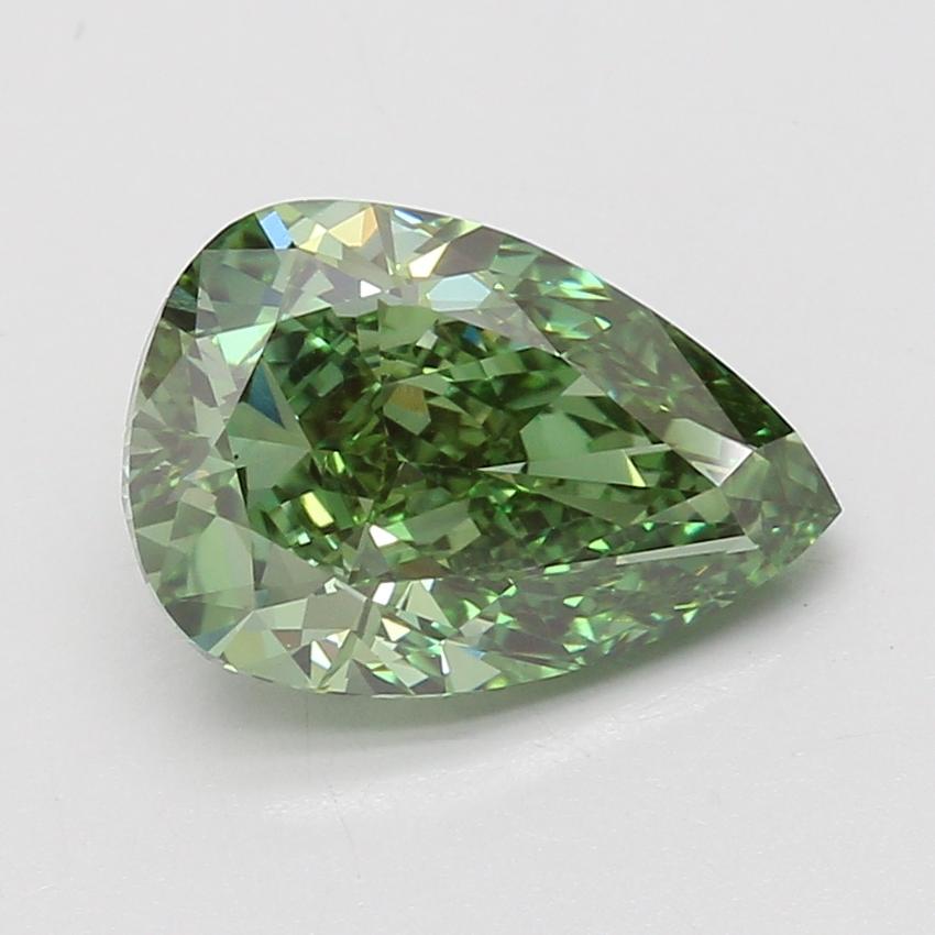 4.01 Ct. Fancy Vivid Green Pear Lab Grown Diamond