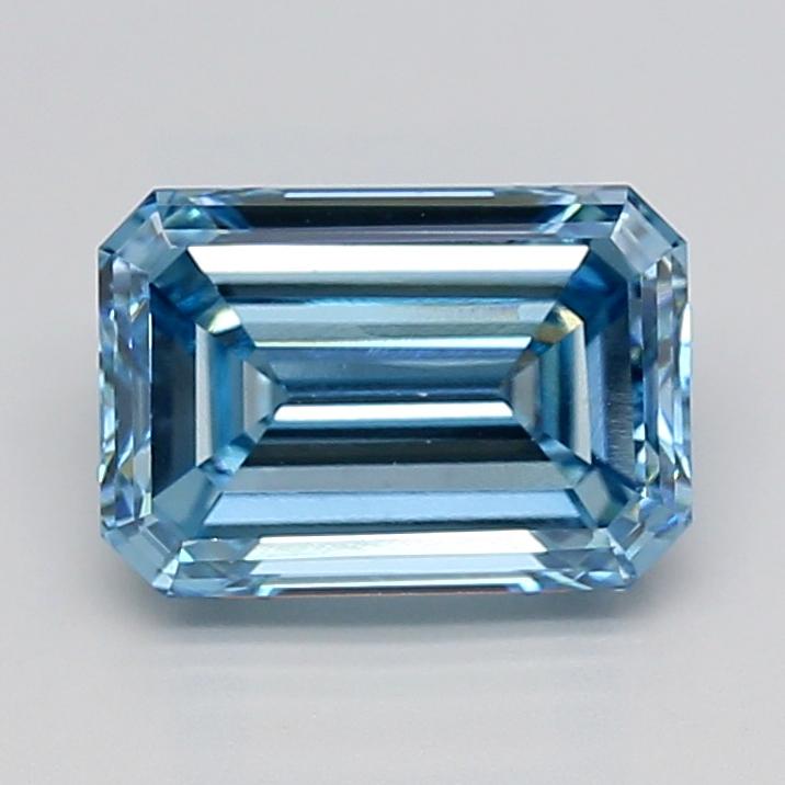 3.16 Ct. Fancy Vivid  Blue Emerald Lab Grown Diamond