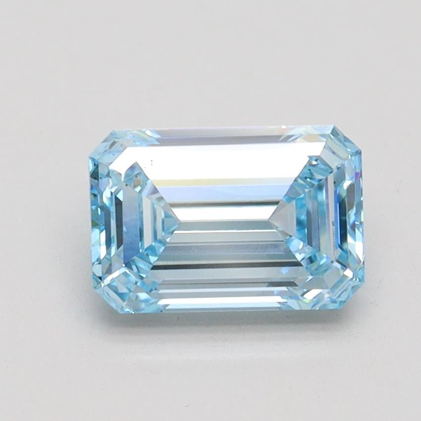 1.52 Ct. Fancy Intense Blue Emerald Lab Grown Diamond