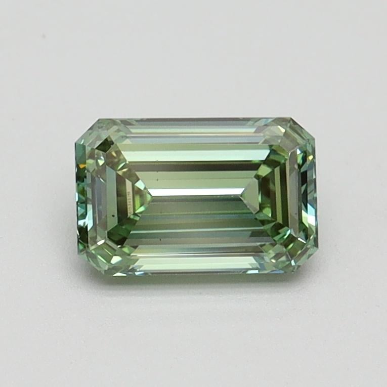 0.72 Ct. Fancy Intense Pacific Green Emerald Lab Grown Diamond