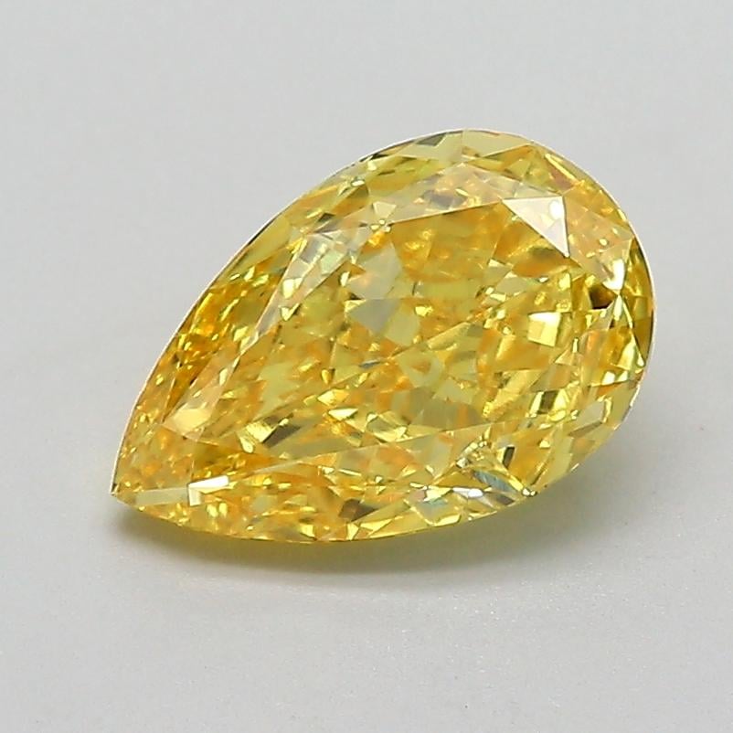 2.06 Ct. Fancy Vivid  Yellow Pear Lab Grown Diamond