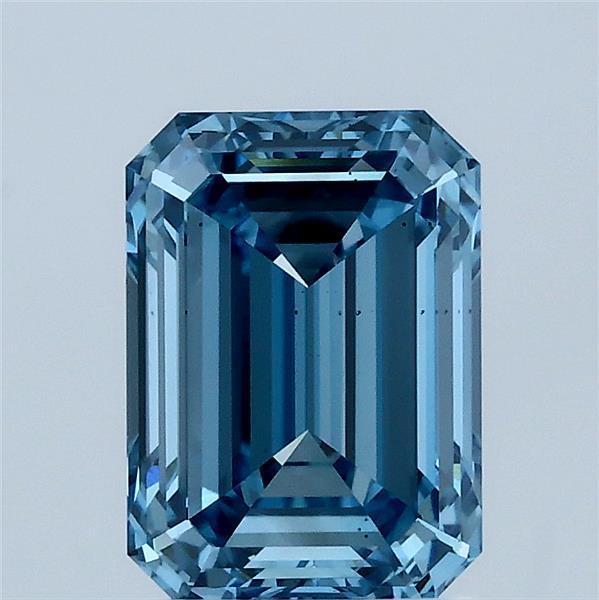 2.05 Ct. Fancy Vivid Blue Emerald Lab Grown Diamond