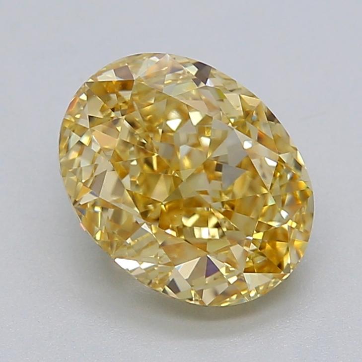 2.51 Ct. Fancy Intense  Yellow Oval Lab Grown Diamond