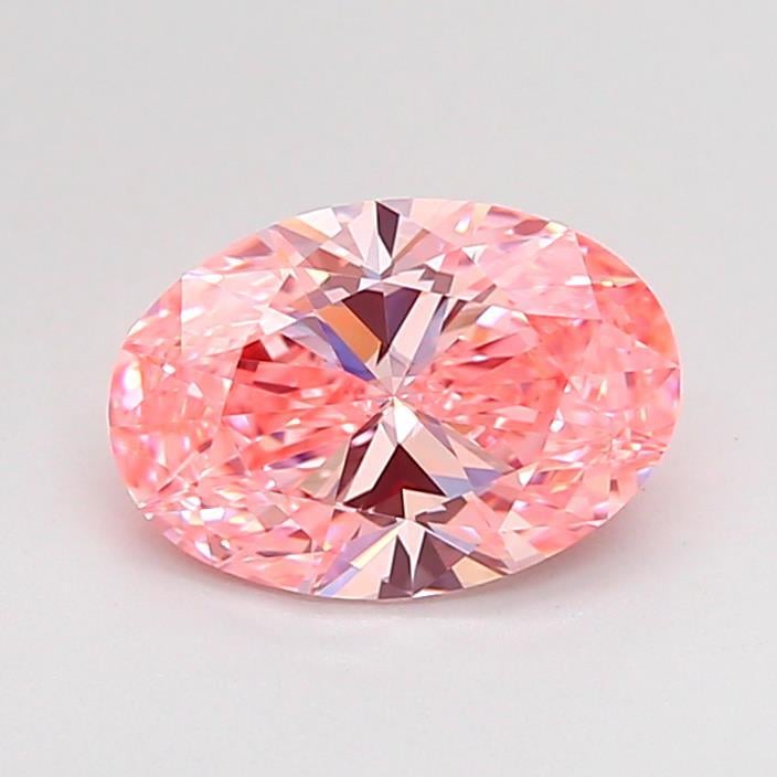 1.22 Ct. Fancy Vivid Pink Oval Lab Grown Diamond