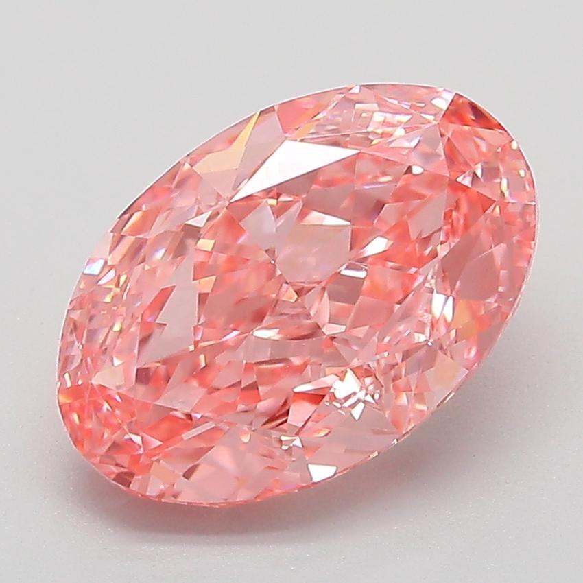 3.08 Ct. Fancy Pink Oval Lab Grown Diamond