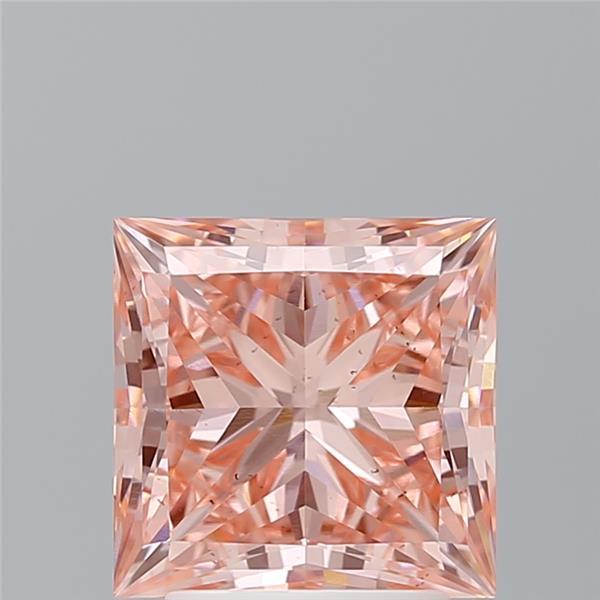 3.08 Ct. Fancy Vivid Pink Princess Lab Grown Diamond