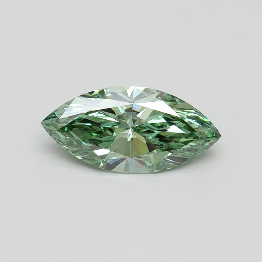 0.64 Ct. Fancy Vivid Green Marquise Lab Grown Diamond