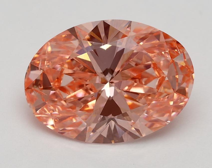 3.10 Ct. Fancy Vivid Pink Oval Lab Grown Diamond