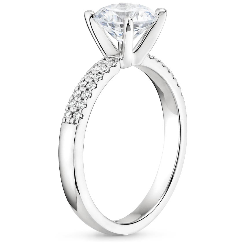 18K White Gold Dawn Diamond Ring, large side view