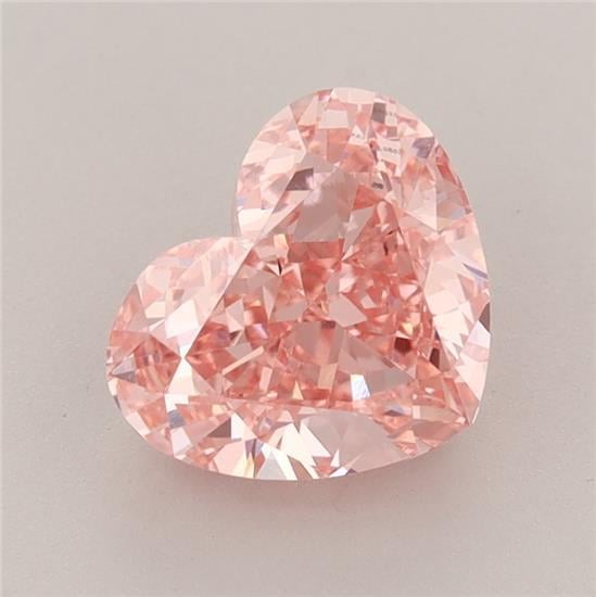 2.18 Ct. Fancy Vivid Pink Heart Lab Grown Diamond