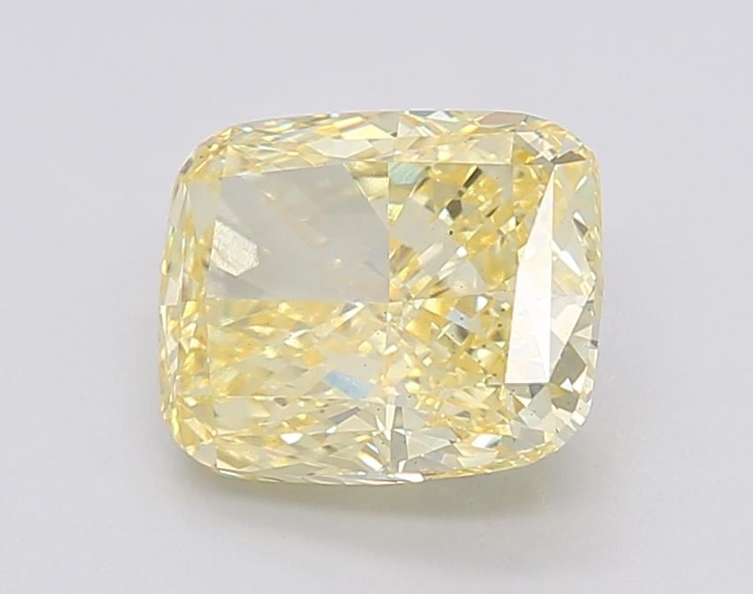 2.54 Ct. Fancy Intense Yellow Cushion Lab Grown Diamond
