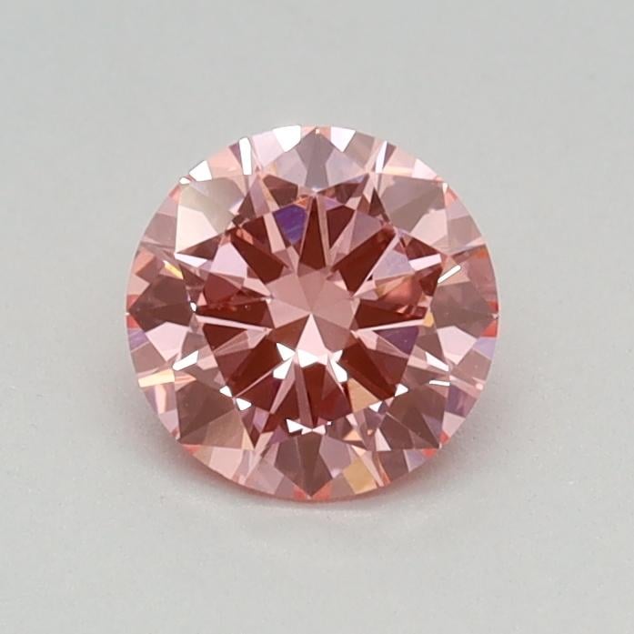 0.45 Ct. Fancy Vivid Pink Round Lab Grown Diamond