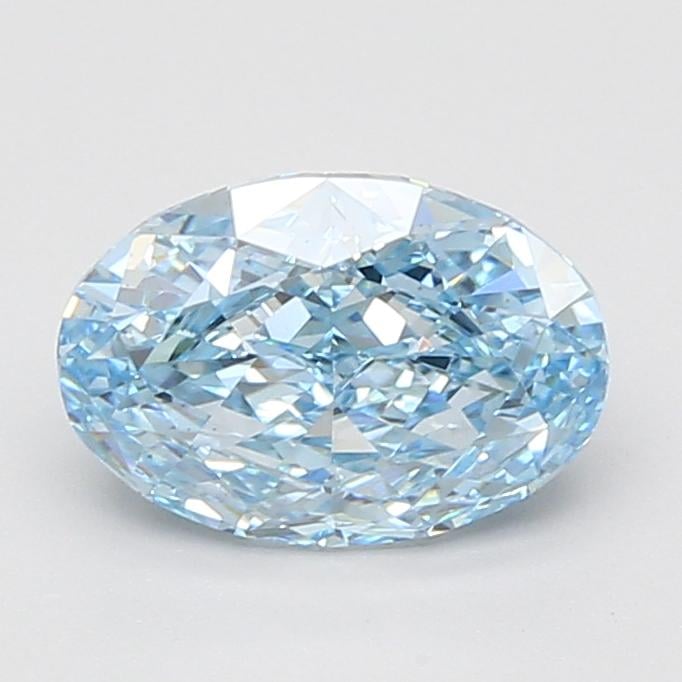 2.03 Ct. Fancy Vivid Blue Oval Lab Grown Diamond