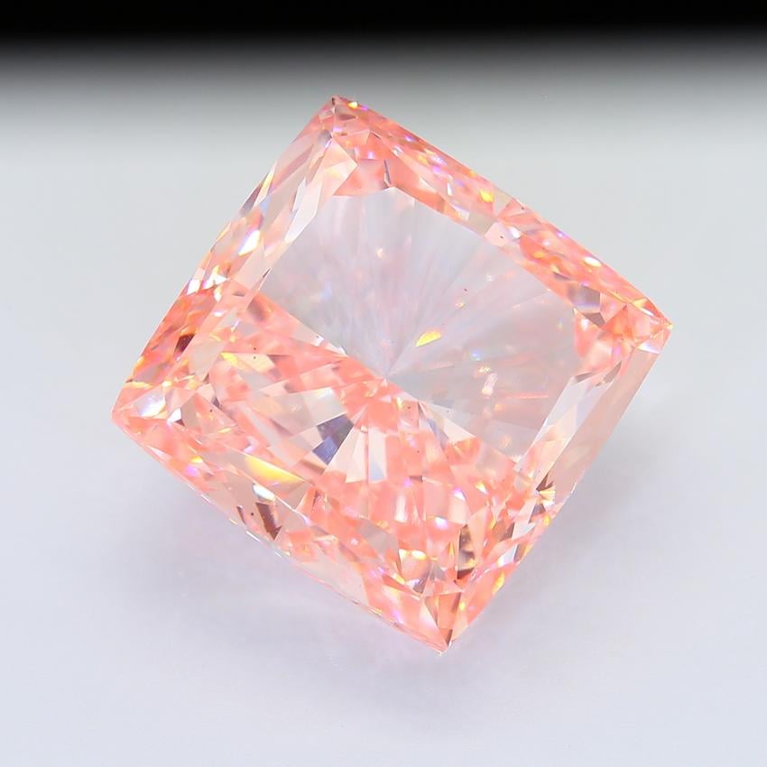 50.02 Ct. Fancy Intense Pink Cushion Lab Grown Diamond