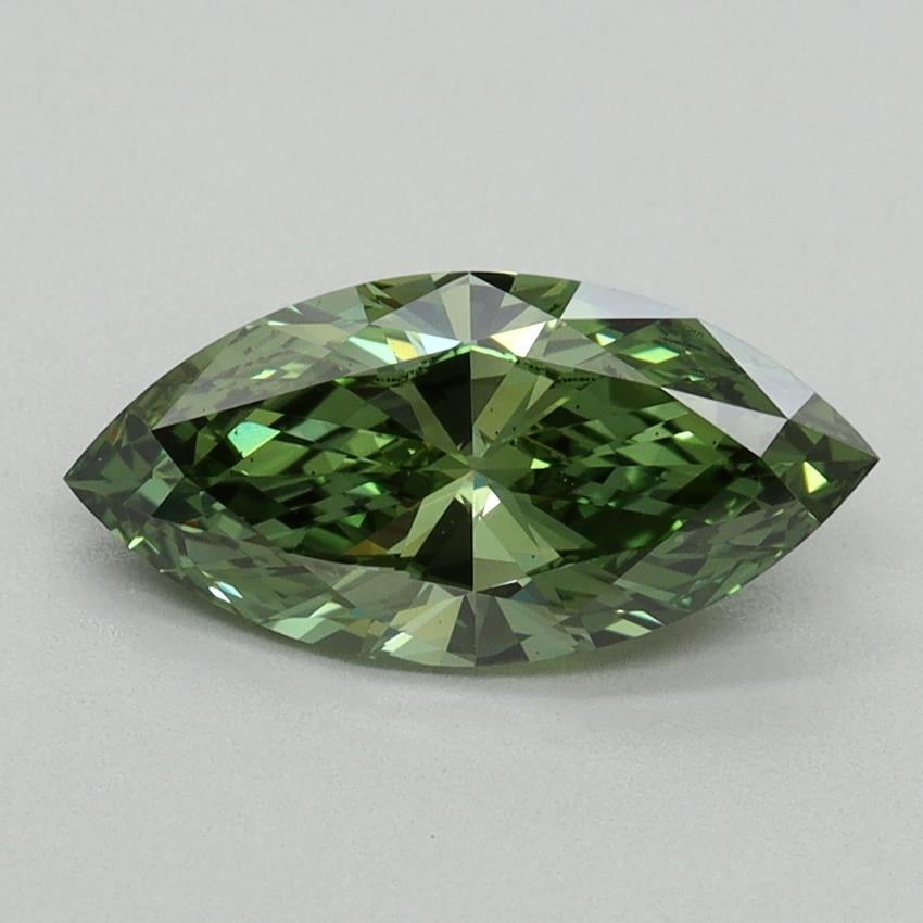 1.50 Ct. Fancy Vivid Green Marquise Lab Grown Diamond