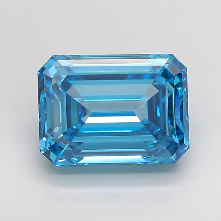 2.82 Ct. Fancy Vivid Blue Emerald Lab Grown Diamond