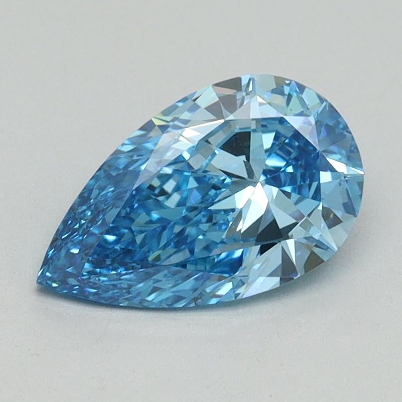 1.08 Ct. Fancy Vivid Blue Pear Lab Grown Diamond