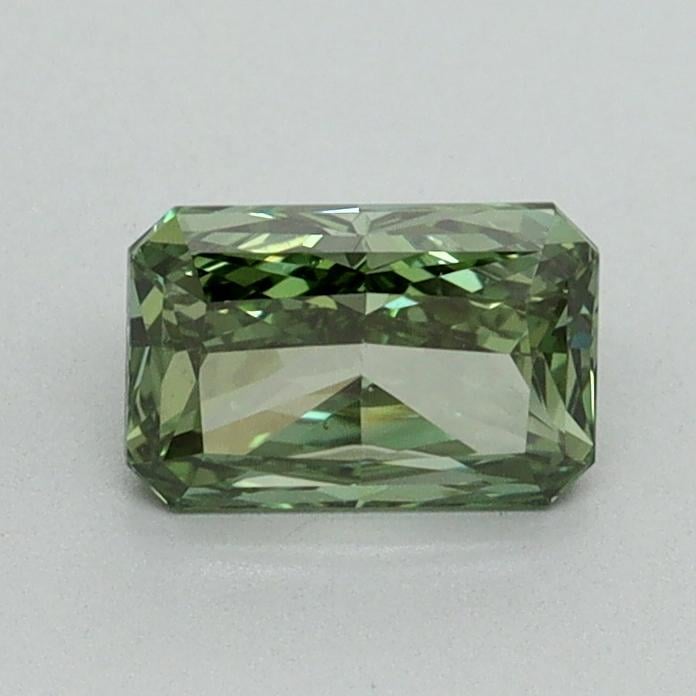 0.72 Ct. Fancy Vivid Pacific Green Radiant Lab Grown Diamond
