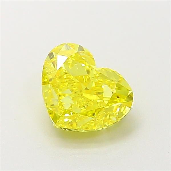 0.85 Ct. Fancy Vivid Yellow Heart Lab Grown Diamond