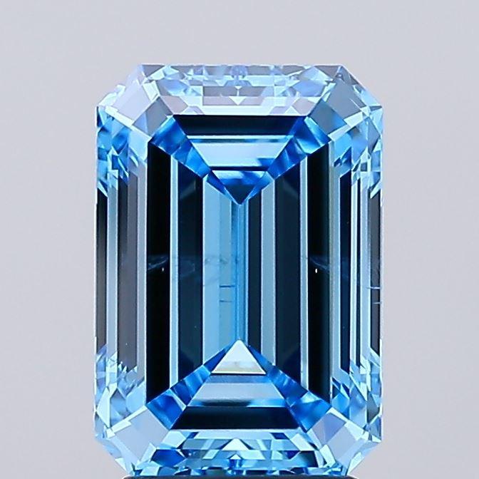 3.00 Ct. Fancy Vivid Blue Emerald Lab Grown Diamond