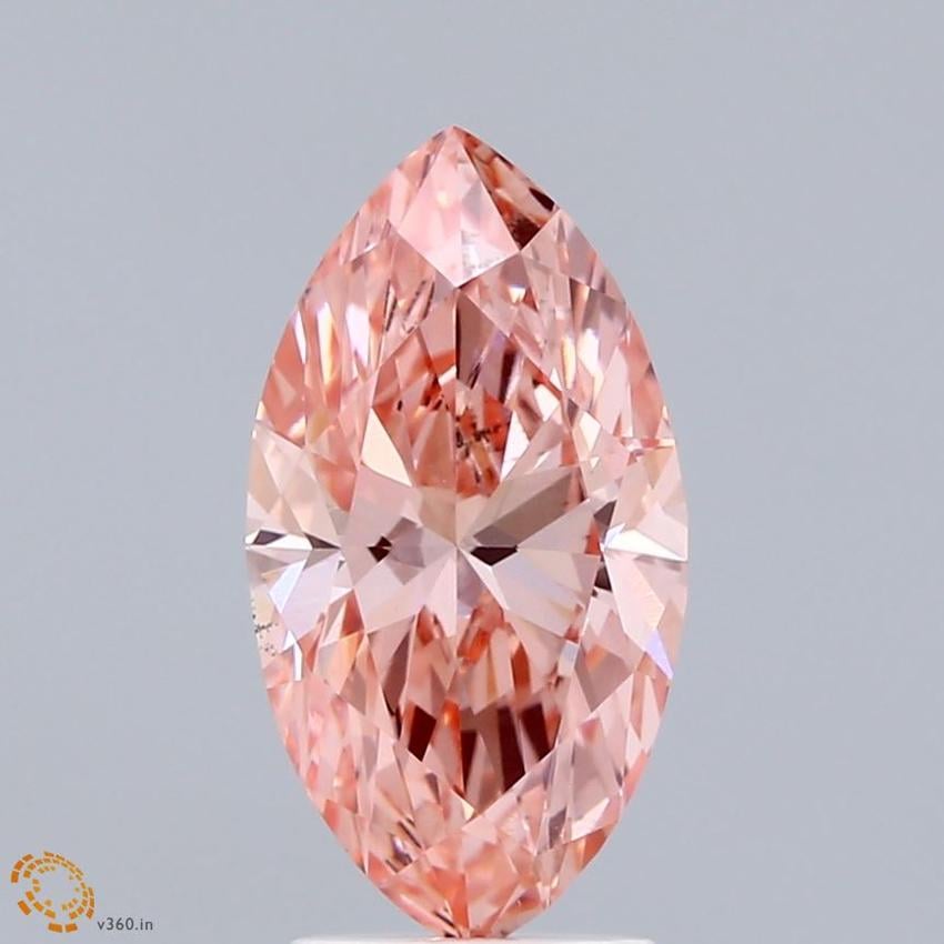 2.08 Ct. Fancy Vivid Pink Marquise Lab Grown Diamond