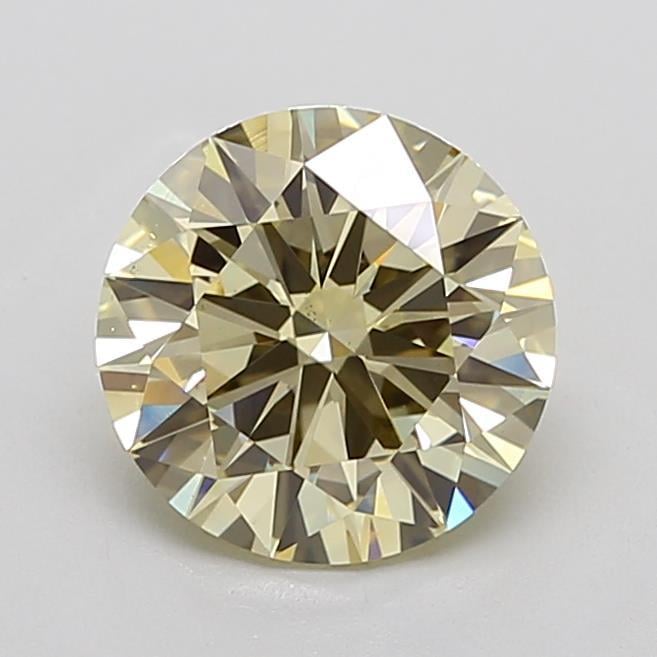 3.72 Ct. Light Yellow Round Lab Grown Diamond