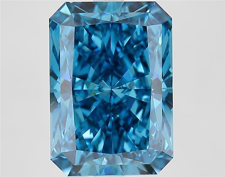 6.02 Ct. Fancy Vivid Blue Radiant Lab Grown Diamond