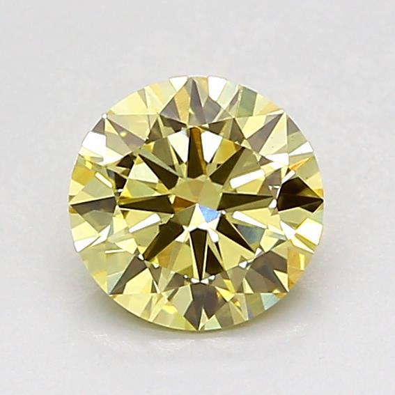 0.80 Ct. Fancy Yellow Round Lab Grown Diamond